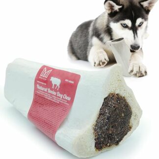 Mersjo Osso di manzo naturale per cani, ricco di proteine, ingredienti naturali al 100%
