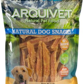 ARQUIVET Straccetti di pollo - 1 Kg - Snack 100% naturali per cani - prelibatezze per cani - Prodotto leggero - Molto ricco di sostanze nutritive