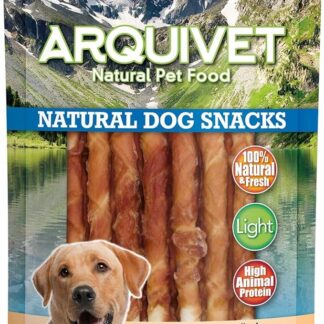 ARQUIVET Twist di anatra arrotolata - 13 cm / 100 g - Snack 100% naturali per cani - prelibatezze per cani - Prodotto leggero - Molto ricco di sostanze nutritive