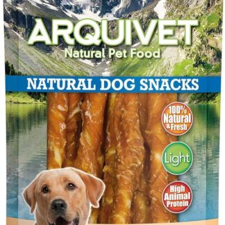 ARQUIVET Twist con pollo 13 cm / 100 g - Snack 100% naturali per cani - prelibatezze per cani - Prodotto leggero - Molto ricco di sostanze nutritive