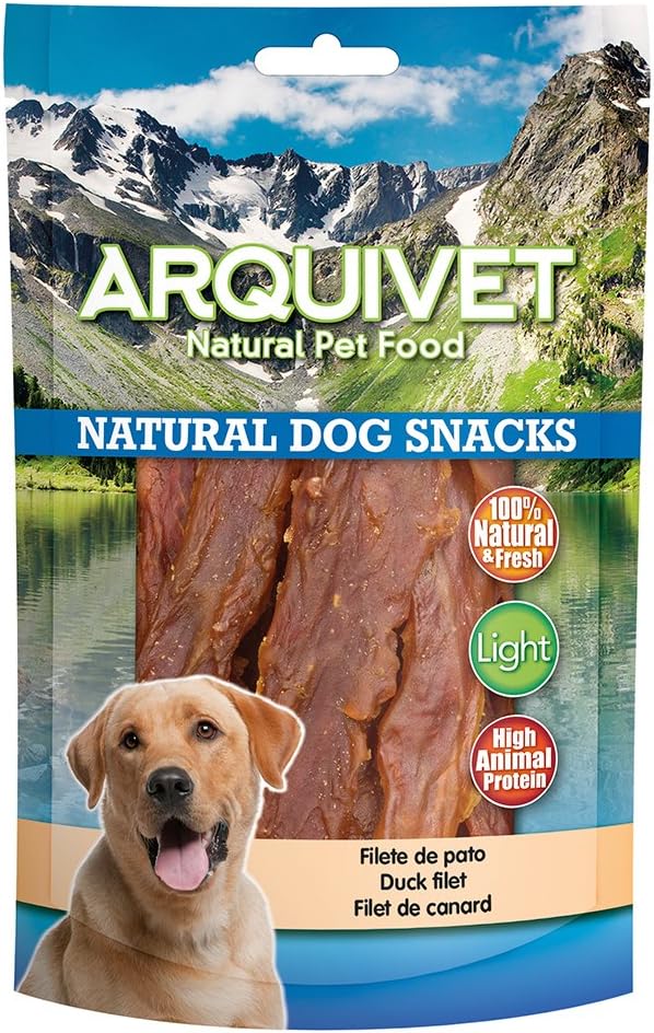 ARQUIVET Filetto di anatra - 100 gr - Snack 100% naturali per cani - prelibatezze per cani - Prodotto leggero - Molto ricco di sostanze nutritive