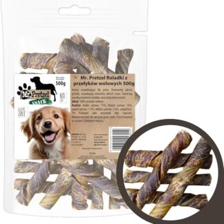 Mr. Pretzel – Mulinelli per cani – 500 g – 100% naturale – Spuntino ricco di proteine – Cura dentale & Promozione digestiva – Senza additivi