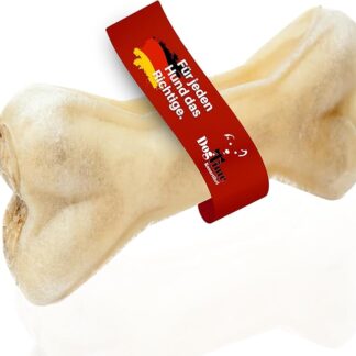 Dog Time - Cibo per animali domestici, ossa da masticare con ronzi, 5 pezzi da 12 cm, secchi, snack sano in 100% manzo per cani, con molte preziose vitamine e senza zucchero