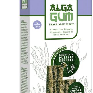 Record - Snack Dentali per Cani Alga Gum con Alga Laminaria e Spirulina, S, 7 stick. Masticativi con Azione Antiplacca, Antitartaro e Contro l'Alitosi. Ricchi di Omega 3-6, Naturali e Gommosi