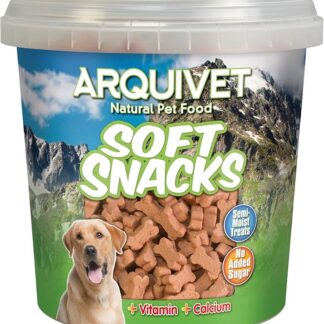 ARQUIVET Soft Snacks - Ossi piccoli di salmone - 800 gr - Snack per cani a forma di osso piccoli - Snack per cani - Alimento complementare