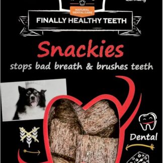 QCHEFS Snackies - Snack per cani per la cura dei denti - Rimuove il tartaro - Per tutti e per le allergie - Trattamento dell'alito cattivo e delle gengiviti - Tutti antibatterici
