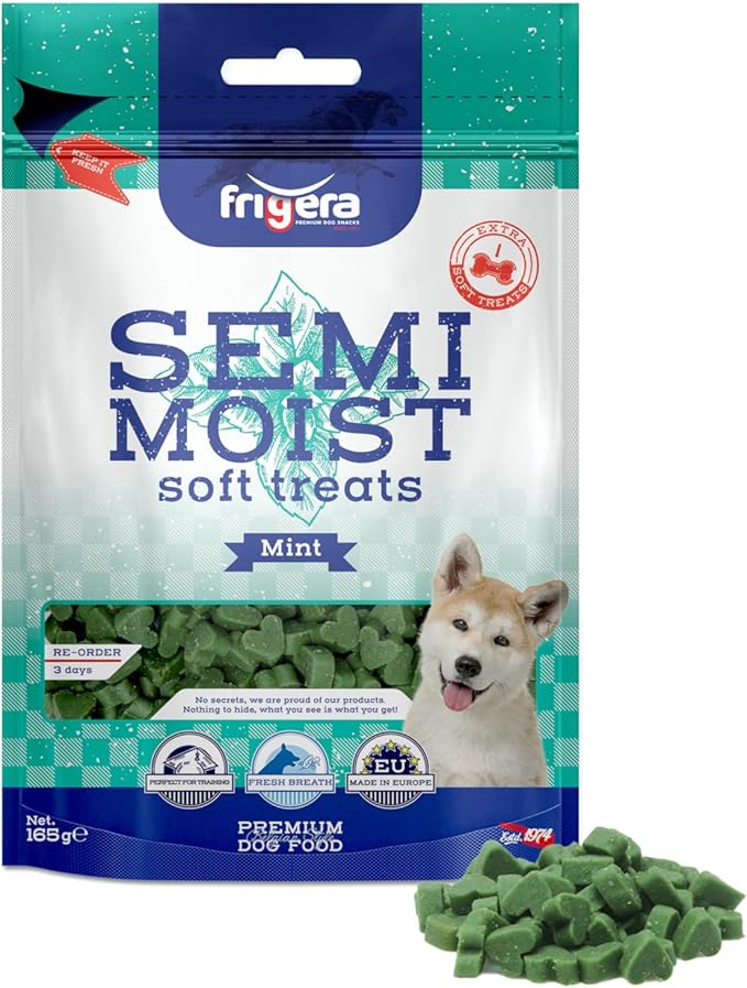 Frigera - Snack per cani - Semi Moist Soft Treats Mint 165 g