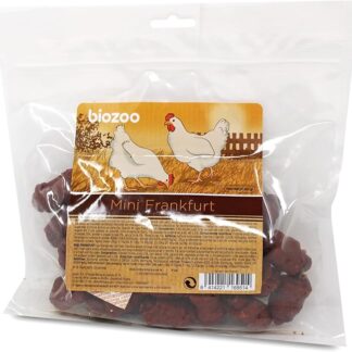 Biazoo Mini Frankfurt 500 gr Snack per cani adatto a tutte le razze e dimensioni. Snack altamente digeribile e ad alto contenuto proteico
