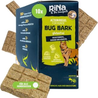 RiNa - Scatola per barre, 10 pezzi, senza glutine, per particolari esigenze nutrizionali, con farina di insetti