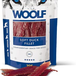 Snack per cani naturali con petto di anatra 94% alta proteina premietti per cani addestramento bocconcini cane senza conservanti ricchi di vitamine e minerali 100 g | WOOLF