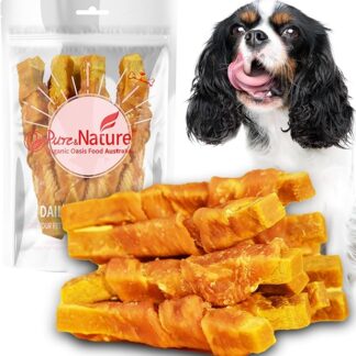Bastoncini di formaggio avvolti in pollo 200g - Sapore latte intenso, proteine ​​di alta qualità - Snack ideali per l'addestramento e l'interazione canina