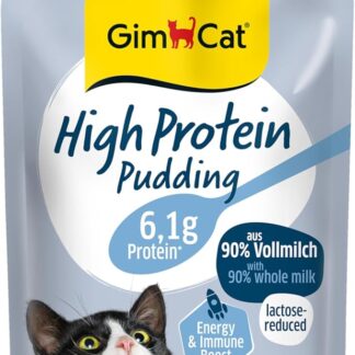GimCat Budino ad alta proteina, delizioso snack ricco di proteine, prodotto in Germania (1 x 100 g)