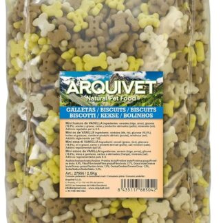 ARQUIVET Mini Ossa alla Vaniglia - Biscotti e Snack per Cani - 2,5 Kg - Premi