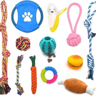 Zkydhbd Puppy Lanciare Molare Giocattolo Cani Molare Morso Resistente Recupero Per Cani di Piccola Taglia Grande Corda di Cotone Resistente Fatto Cucciolo Dentizione Giocattolo Set