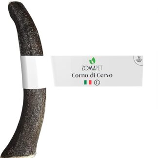 ZOMAPET Corno di Cervo per Cani 100% Cruelty Free, Osso di Cervo per Cani da Masticare 100% Naturale Senza Additivi Chimici - Giochi per Cani da mordere misura (L)