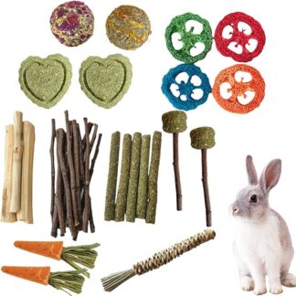 Giocattolo da masticare coniglietto, giocattoli da bunny per i denti - DETHING THETS CAPERCHIO MOLOLA DI CAPRIE CAPILE - Forniture da masticare sicure resistenti al morso per piccoli animali domestici