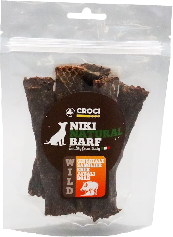 Croci Niki Natural Barf Wild - Snack per cane 100% Carne di Fagiano essiccata, Ricca di proteine naturali, Dieta Barf per cani, Senza additivi artificiali e conservati, 100 g