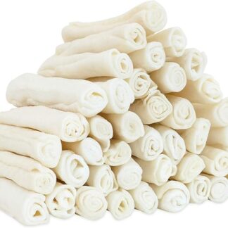 MON2SUN Dog Rawhide Rolls Natural Skinny Retriever Rolls 6,5 pollici for Puppy and Small Dogs
