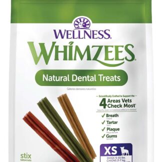 Whimzees 56 pezzi di prelibatezze dentali naturali senza cereali per cani