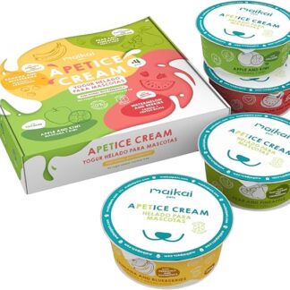 MAIKAI Confezione da 4 Gelati per Cani e Gatti – Snack Rinfrescante con Collagene e Inulina – Senza Lattosio, Idratante, Funzionale – Condroprotettore e Prebiotico Naturale per l’Estate