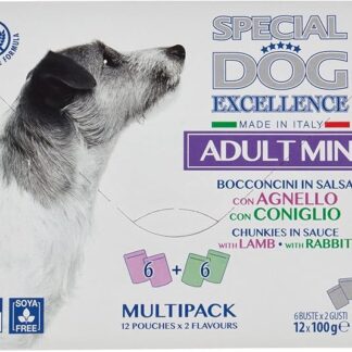 Special Dog Excellence Adult Mini Bocconcini in Salsa con Agnello, con Coniglio 12 x 100 g
