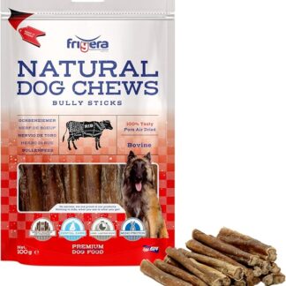 Frigera Cucciolo di bue, 12 cm, 100 g, naturale e ricco di proteine, per cani, senza glutine e cereali, snack per cani di alta qualità senza additivi