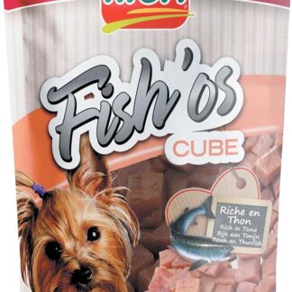RIGA - Fish'Os Cube - Dolcetto cane - Cubo di pesce - ricco di proteine - basso contenuto di grassi - senza coloranti né additivi - Premi naturali ideali - 80 g