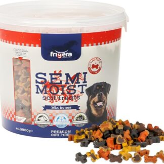 Frigera - Snack per cani - Semi Moist Soft Treats Mix Bones (9) 3500 g
