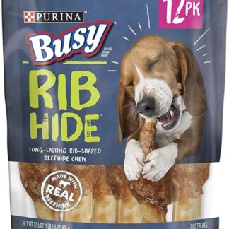 Purina Busy - Guinzaglio da Masticare per Cani, Ribhide, 12 ct. Pouch, Not Applicable