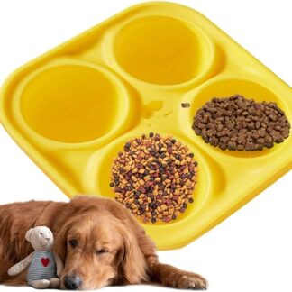 per snack per cani, giocattoli per caramelle ricaricabili a lungo termine e in silicone, contenitori per dolcetti e ghiaccioli, stampo per snack per cani da congelamento, vassoio per