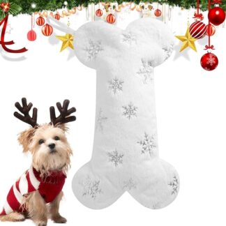 Calze natalizie per cani, da appendere al caminetto, calze in peluche a forma di osso, simpatiche borse per caramelle, decorazioni natalizie per cani e gatti