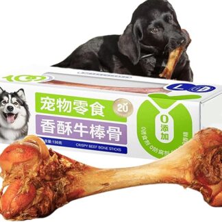 Vero osso per cani, osso di midollo di cane - Vero osso da masticare per cani con stinco di manzo - Osso di midollo naturale per cani, dolcetti sani per cani di taglia grande per masticatori aggressiv