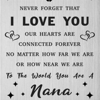 Gezxin Nana Biglietto per la Festa della Mamma Piccoli regali di compleanno per Nana dalla nipote I Love My Nana Pasqua Natale Natale Matrimonio San Valentino Giorno del Ringraziamento Regali