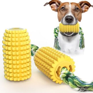 RXMORI Giocattolo da Masticare per Animali Domestici Giocattolo Interattivo per Cani Spazzolino da Denti in Mais Bastone Pannocchia di Mais Giocattoli da Masticare per Cani,