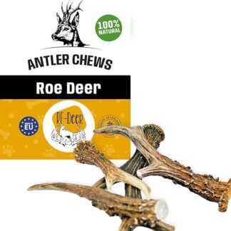 RF - Deer Corno di Capra per Cani 100% Naturale Osso di Capra per Cani Masticativi Naturali, Giochi e Snack Bocconcino per Cane Taglia L HARD Version 40-110 g 18-22 cm 1 pezzo