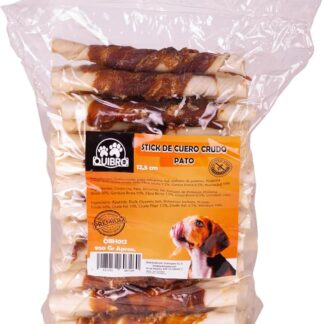 Quibropets Bastoncini in pelle grezza d'anatra - Snack e premi per cani - Chuches per animali domestici - Ideale per cani grandi e medi - 950 g