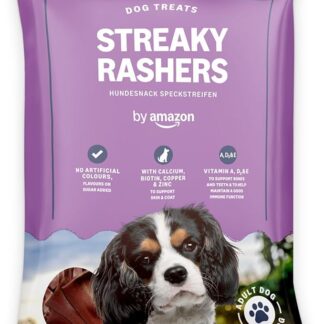 by Amazon - Snack per cani, Streaky Rashers, 85 g