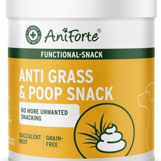 AniForte Snack per erba e feci mangiare 300g per cani - lenisce lo stomaco, biscotti per cani, con terra curativa, corteccia di olmo, psillio e prebiotici, 100% naturale, calma