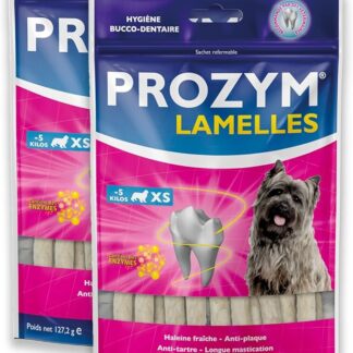 Prozym 15 lamelle per cani – Cura dentale da masticare – No. 1 nei veterinari – Alito fresco – Anti-tartaro, anti-placca – Gengive sane (XS)