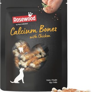 Rosewood Sapore di pollo osso di calcio in palissandro 100g - Integratore alimentare per cani