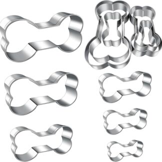 Set di 11 taglierine per cani, 5 ossa per cani, 3 impronte, 2 cani, 1 set di formine per biscotti per cani, diverse dimensioni, mini piccole, medie e grandi, per dolcetti fatti in casa e cottura
