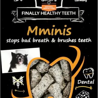 QCHEFS Mminis: snack per la cura dei denti per cani di piccola taglia con alito cattivo e rimozione di placca e tartaro