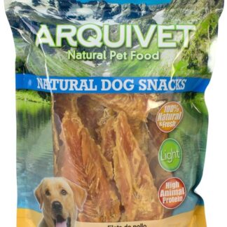 ARQUIVET Filetto di pollo - 1 Kg - Snack naturali per cani - 100% naturali - prelibatezze per cani - Prodotto leggero - Molto ricco di sostanze nutritive