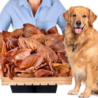 Orecchie di maiale per cani 100 pezzi (4kg) | Snack naturali di orecchie di maiale intere essiccate | 100% naturali | Masticazione duratura | Senza cereali | Ideali per cani piccoli e grandi