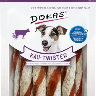 Dokas Kau-Twister - Filetto per mucca pazza, anatra e anatra, 9 x 200 g