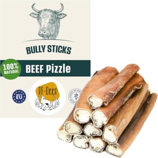 RF - Deer Snack da Masticare in Pene di Manzo, Naturali Nervo di Bue per Cani Taglia L, 20 Pezzi – Naturale masticativi bovino Premium essiccato Ricco di proteine per la Pulizia dei Denti