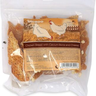 Biazoo Petto di Pollo con Osso di Calcio e Formaggio 500 gr Snack per Cani adatto a tutte le razze e dimensioni