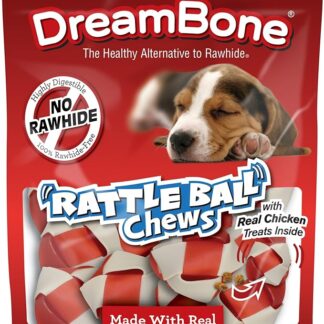 DreamBone Pollo Rattle Ball Dog Chew