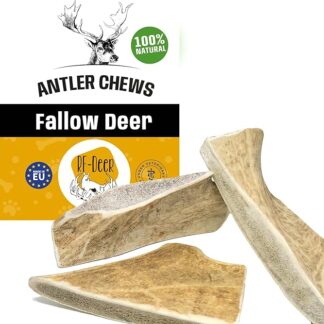 RF - Deer Corno di Daino per Cani 100% Naturale Osso di Daino per Cani Masticativi Naturali, Giochi e Snack Bocconcino per Cane Taglia S Soft Version 18-35 g 9-11 cm 1 Pezzo