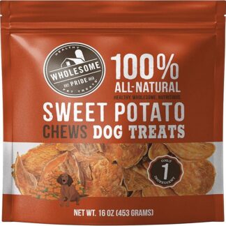 Wholesome Pride, 100% completamente naturale singolo ingrediente, morbido, cibo per cani di provenienza USA, da masticare patate dolci, 473 ml